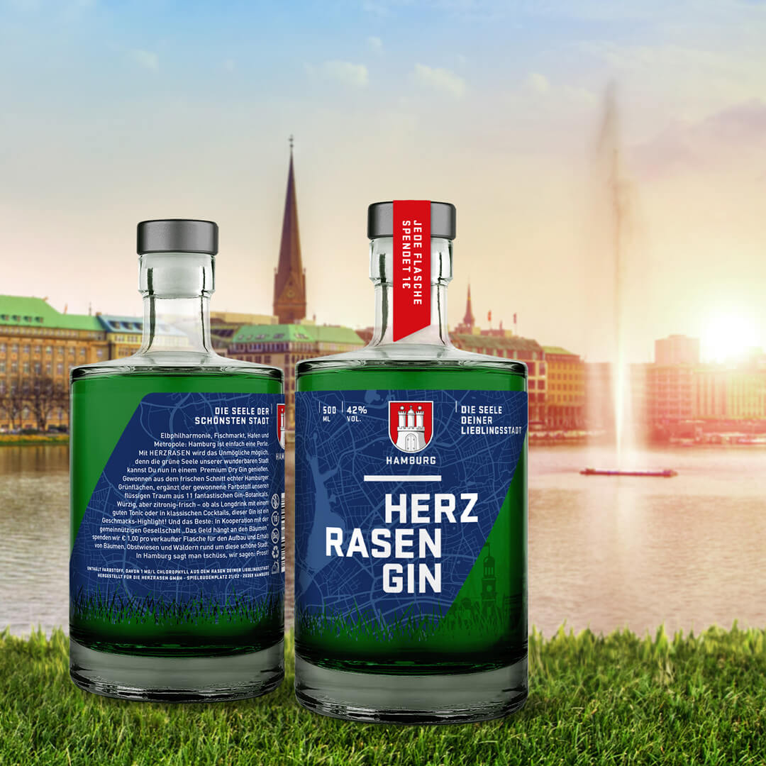 Hamburg Gin Edition auf Rasen