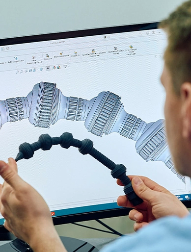 Vergleich von Druckteil und CAD-Modell