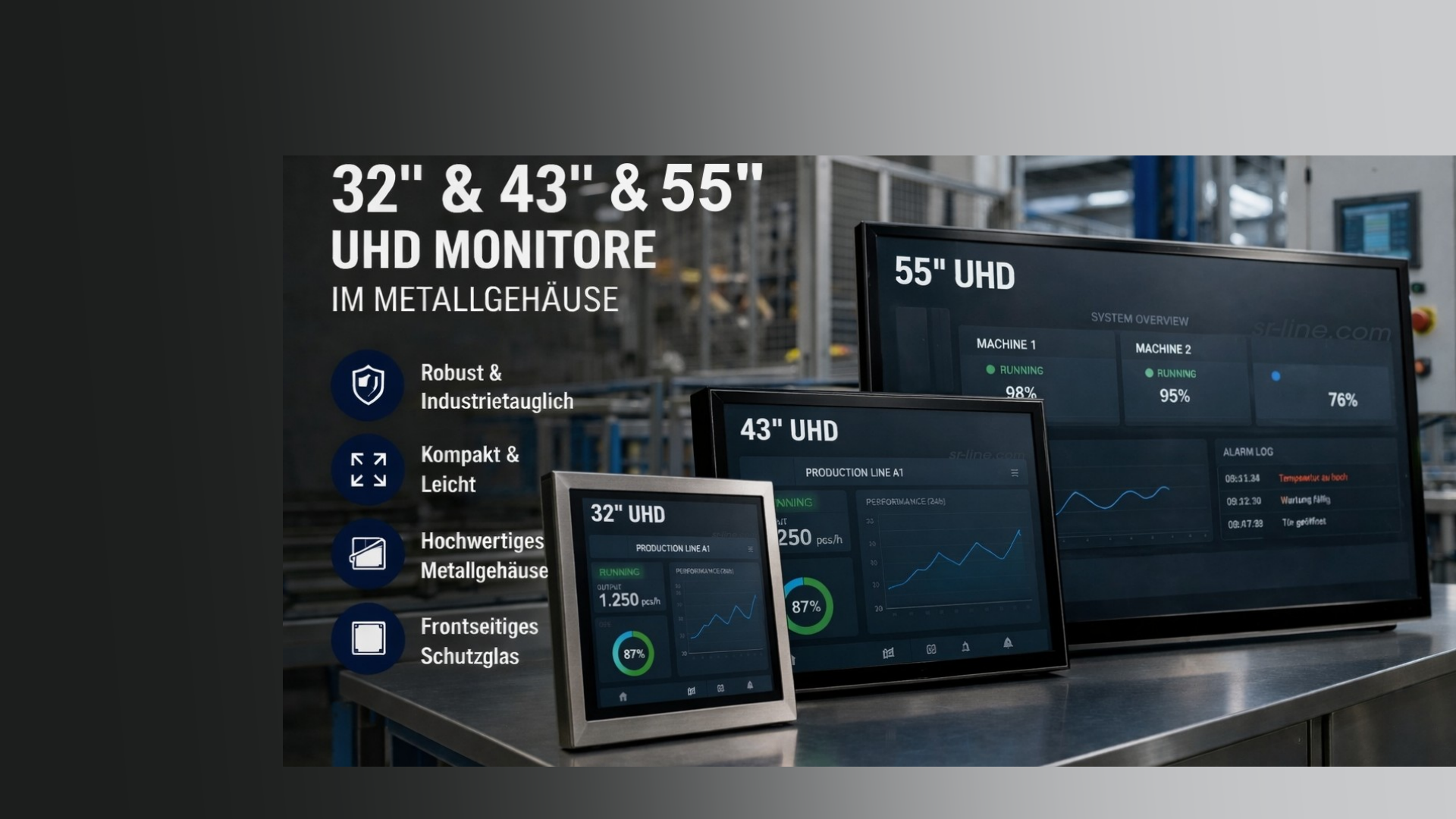 UHD-Displays in 32, 43 und 55 Zoll