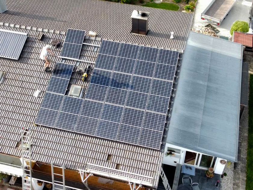 PV-Anlage mit 9 kWp installierter Leistung