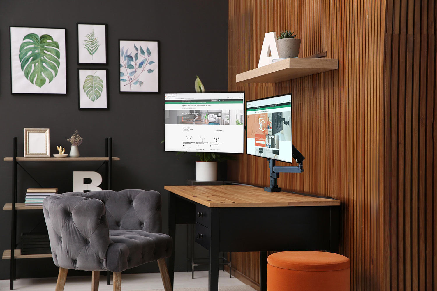 Doppelter Monitorarm