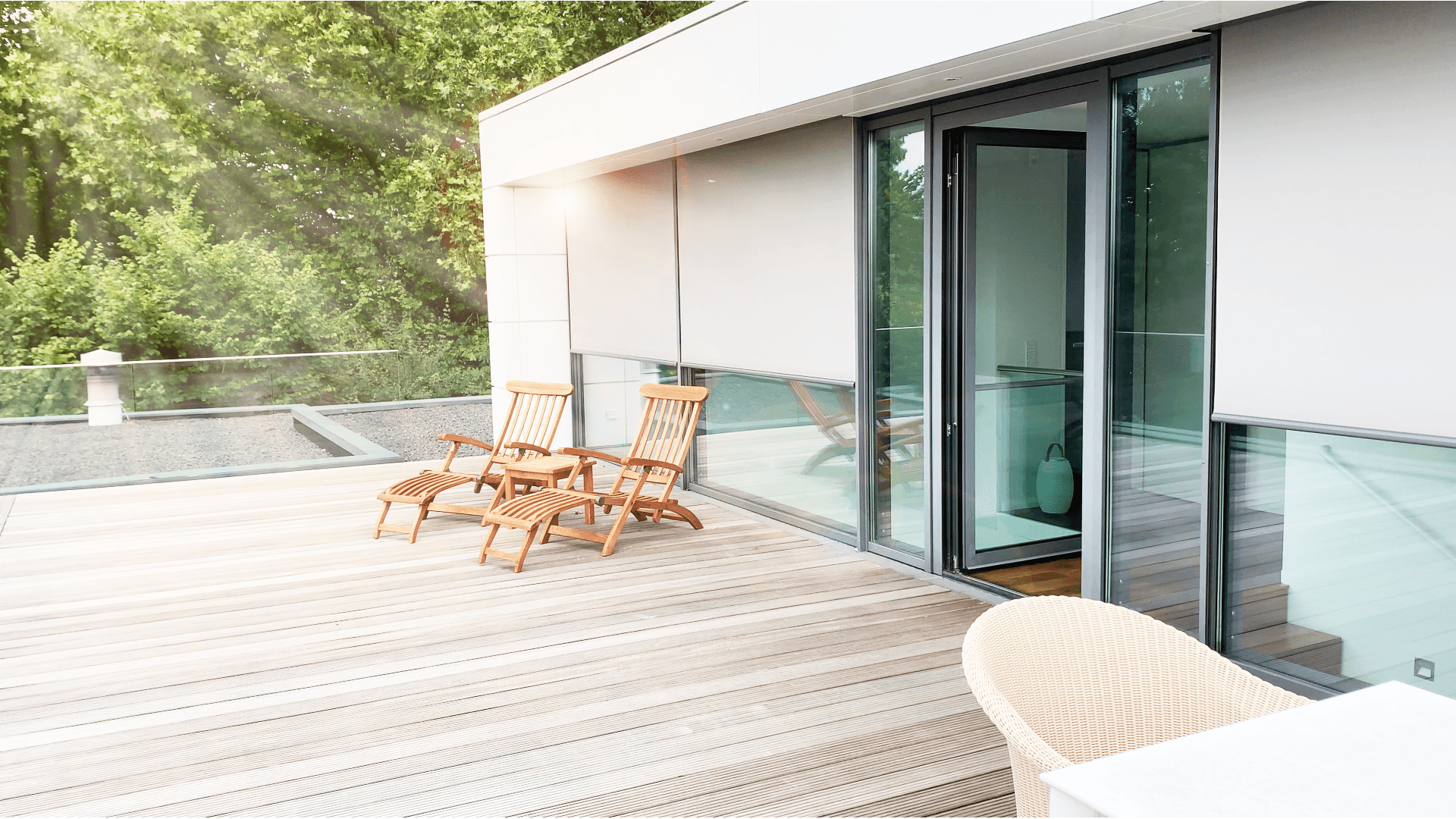 Senkrechtmarkisen für Terrassen