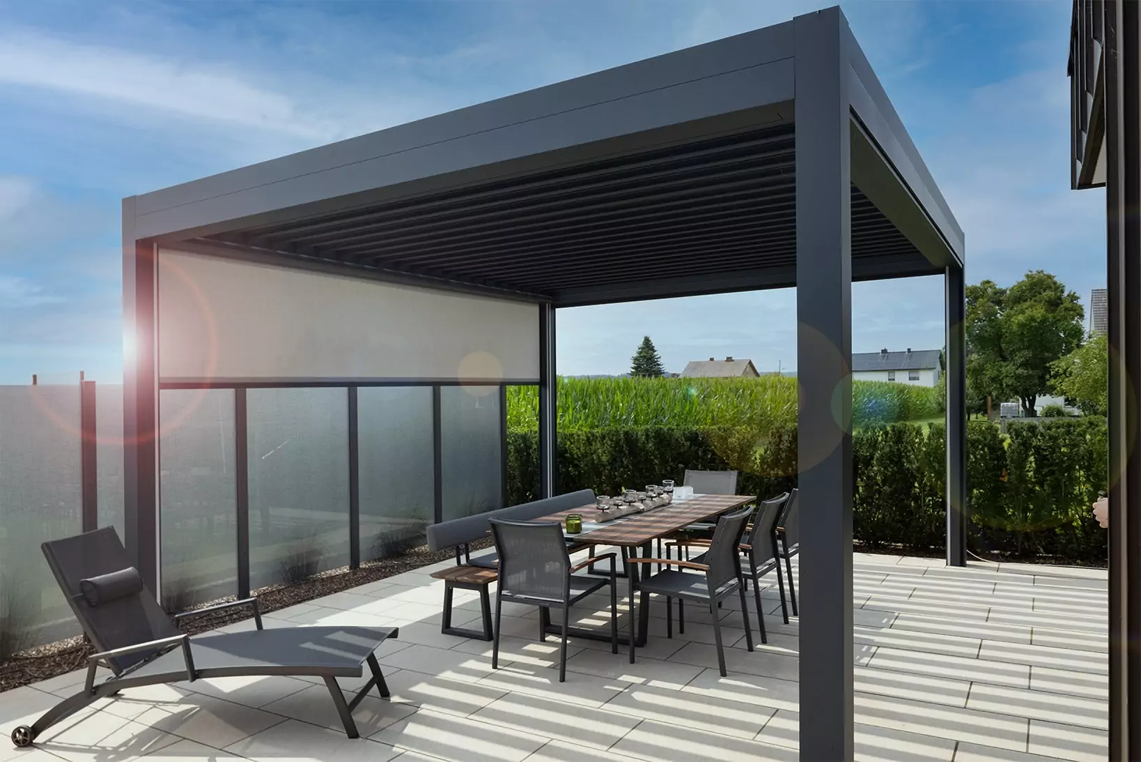 Lamellendach Terrasse