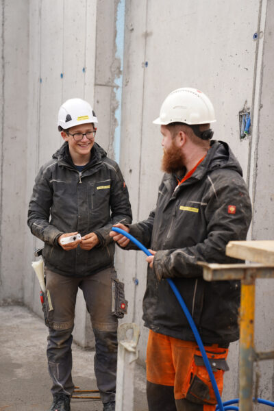 Elektroinstallation auf der Baustelle Seepark in Beckenried