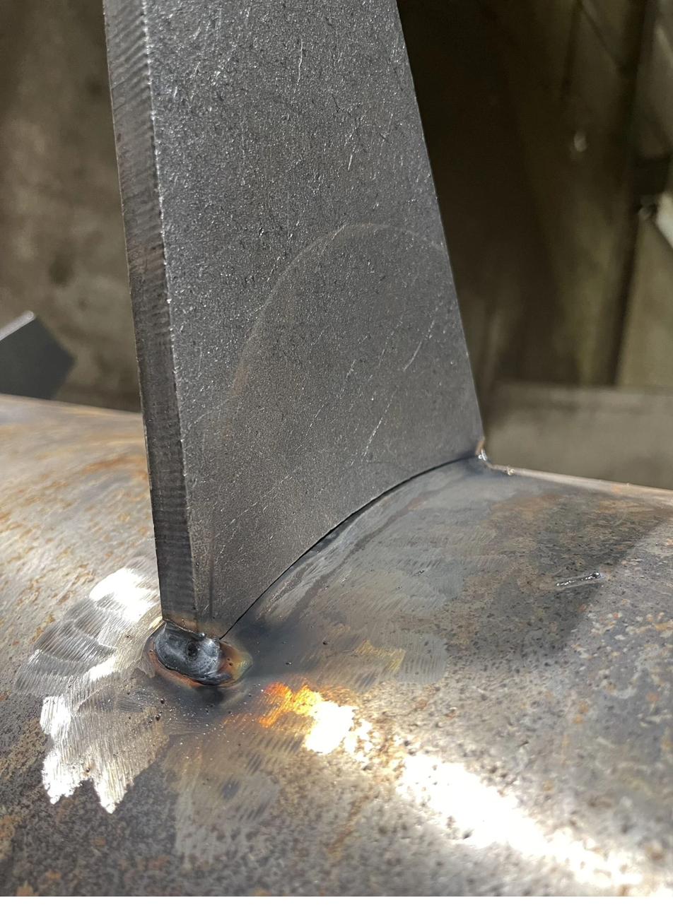 Stahlbauteil mit Schweißnaht