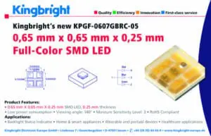 SMD-LED der Serie KPGF-0607GBRC-05