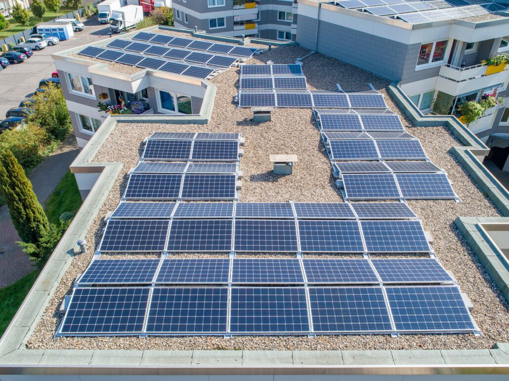Photovoltaikanlage auf Flachdach
