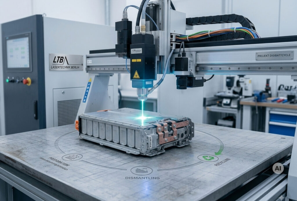 Automatisierte Laserbearbeitung im Projekt DigiBattCycle