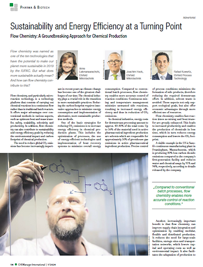 Artikel in CHEManager International