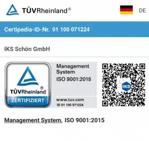 TÜV Rheinland Zertifikat ISO 9001:2015