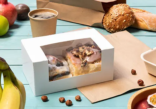 Bäckereiverpackungen mit Sichtfenster