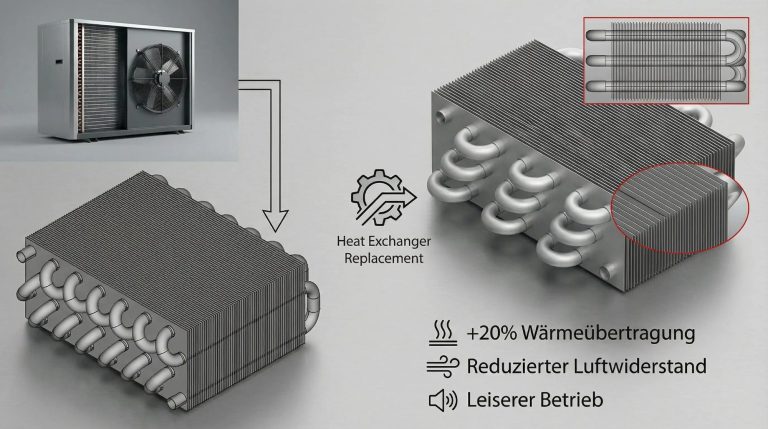 Strömungsverlauf optimierter Lamellen