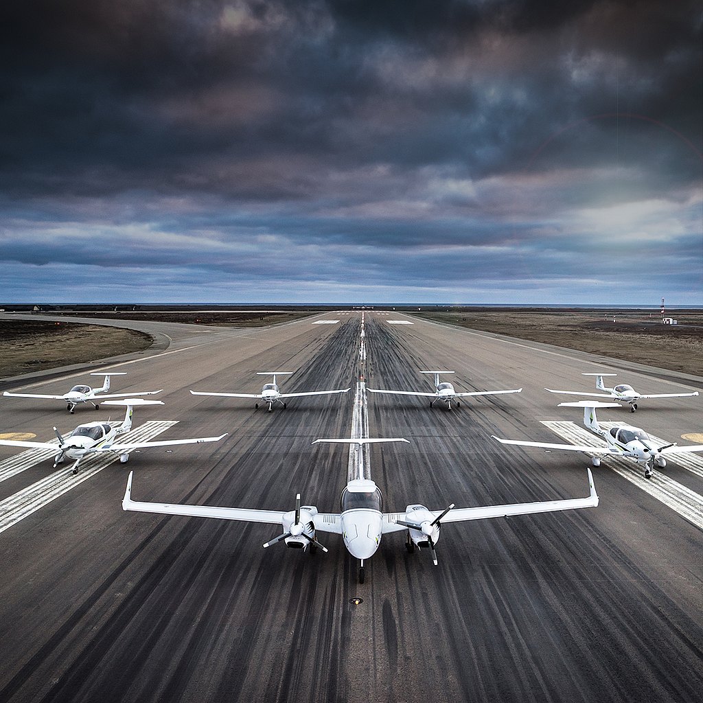 Flugschul-Flotte: DA42, DA40, DA20