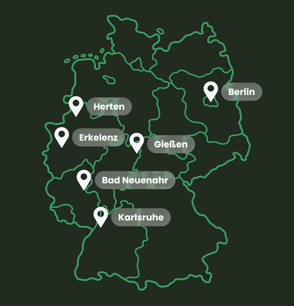 Nationwide delivery area in Germany