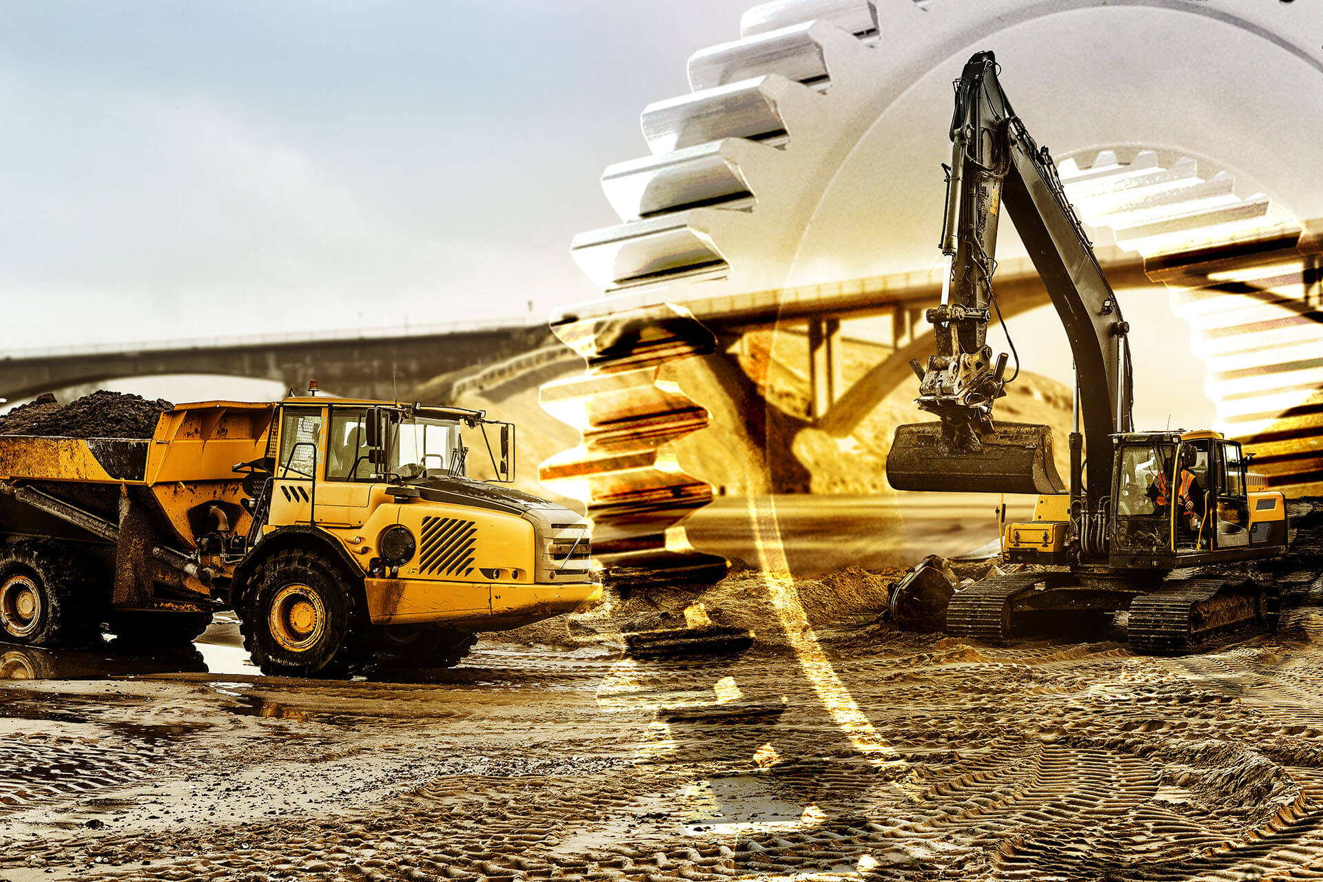 Ersatzteile für Baumaschinen und Bergbaugeräte