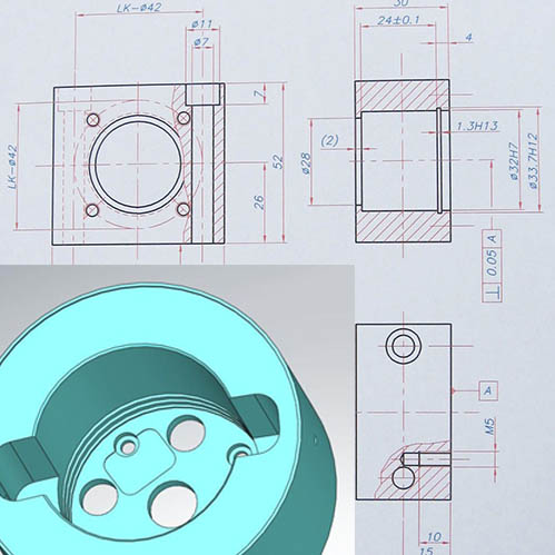 Zeichnung / 3D-Modell