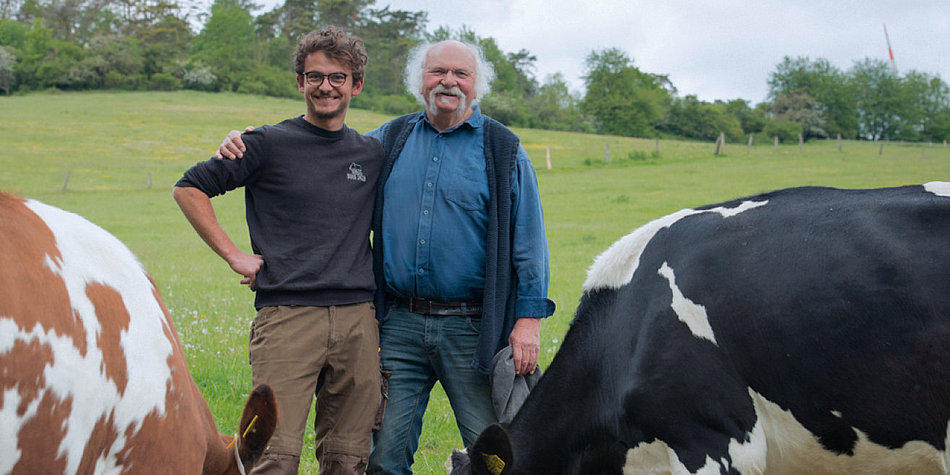 Bio-Landwirte der Erzeugergemeinschaft auf der Weide