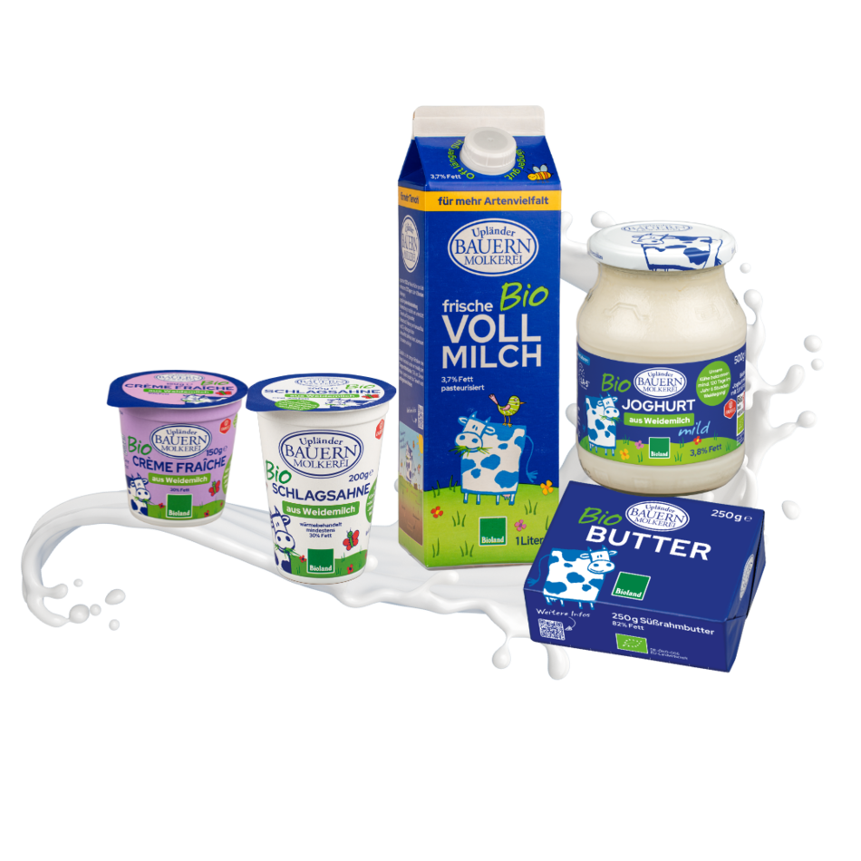 Bio-Milchproduktsortiment