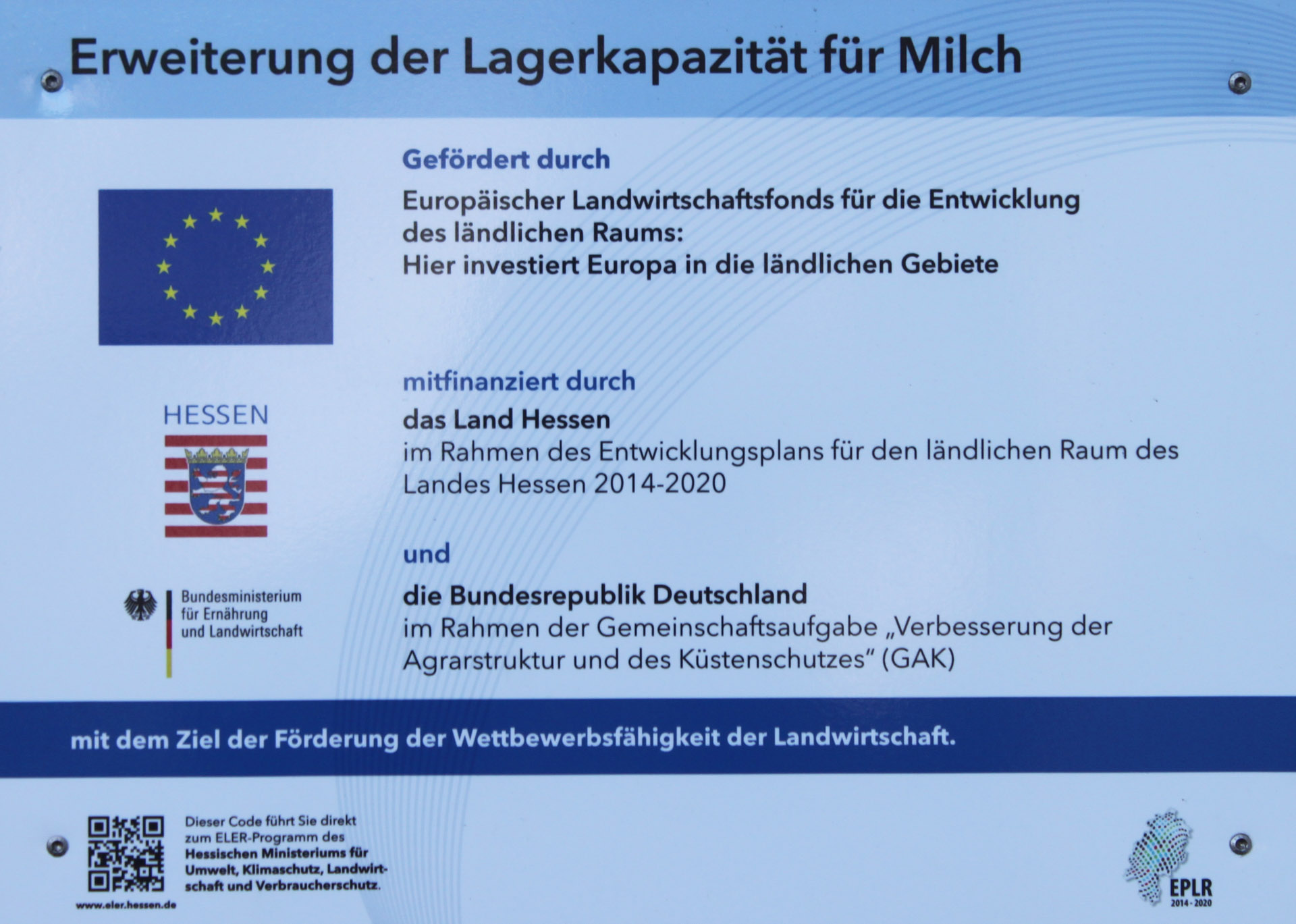 Außenlagertank für Bio-Rohmilch