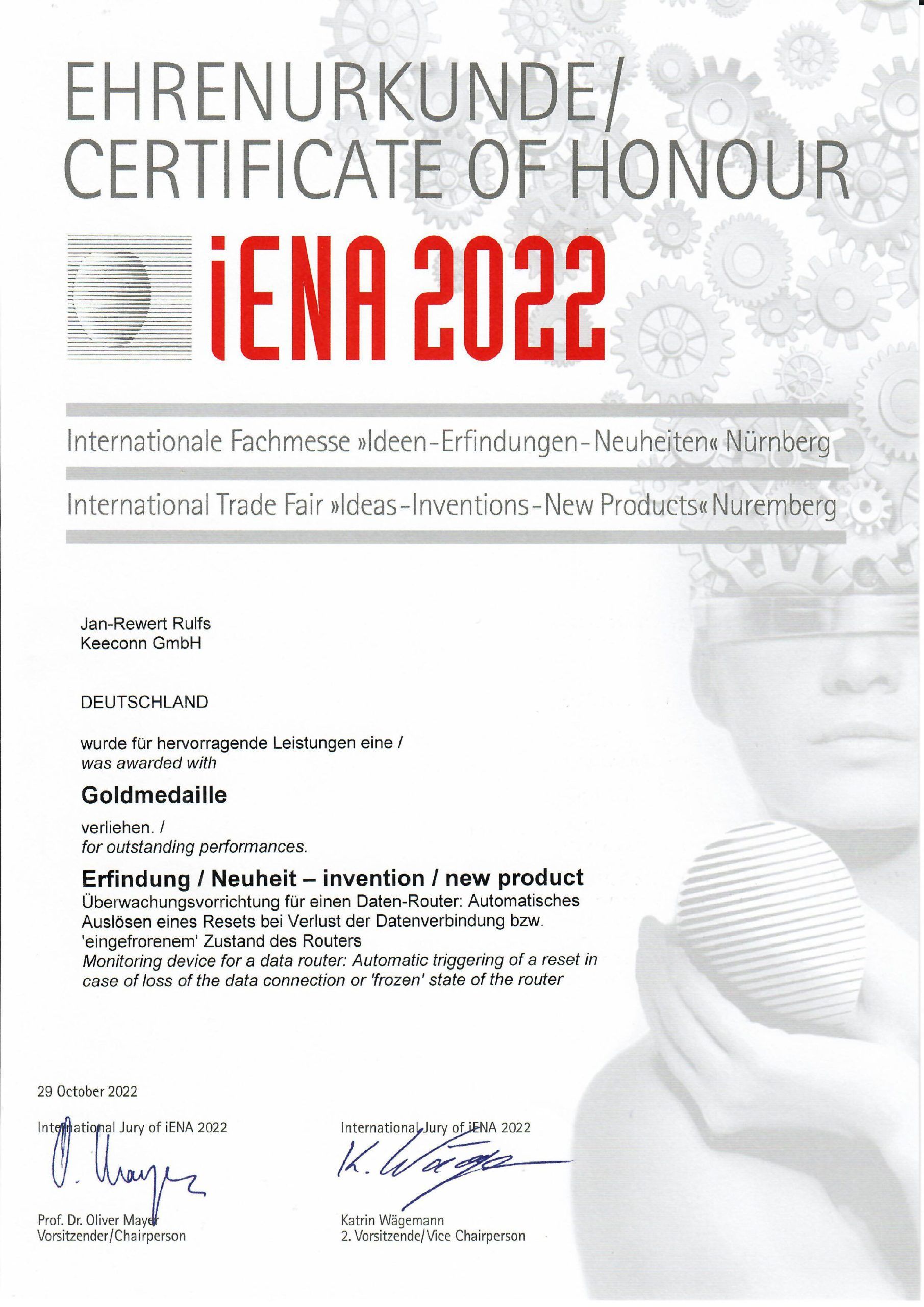 iENA Goldmedaille 2022