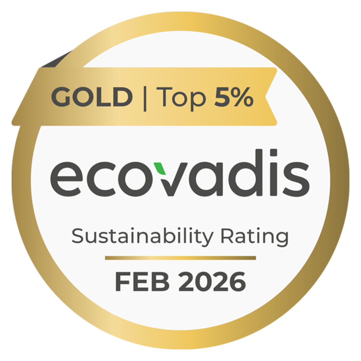 EcoVadis Gold Medal 2026