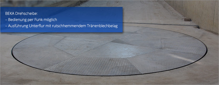 Drehscheibe in Tiefgarage