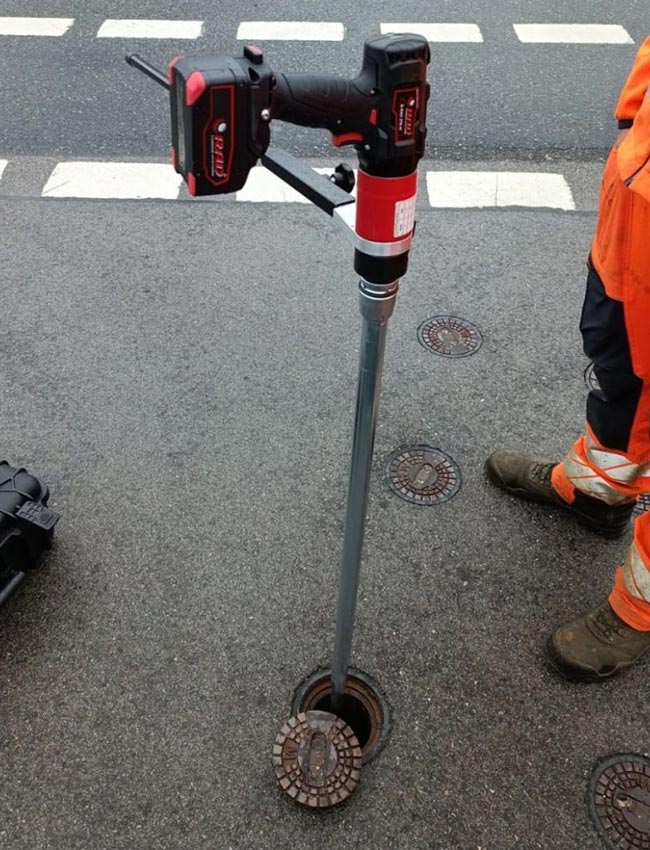 Schiebermaschine am Unterflurhydrant
