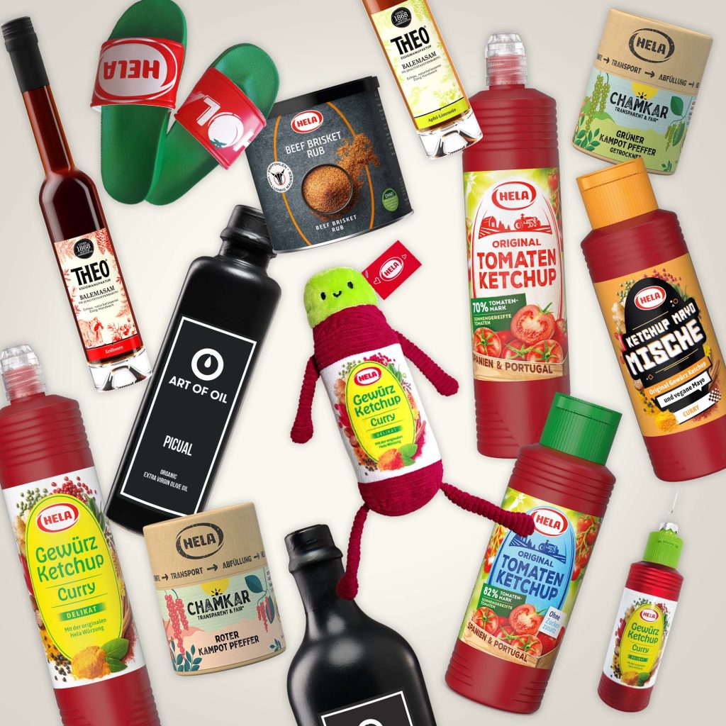 Sortiment Ketchups und Saucen