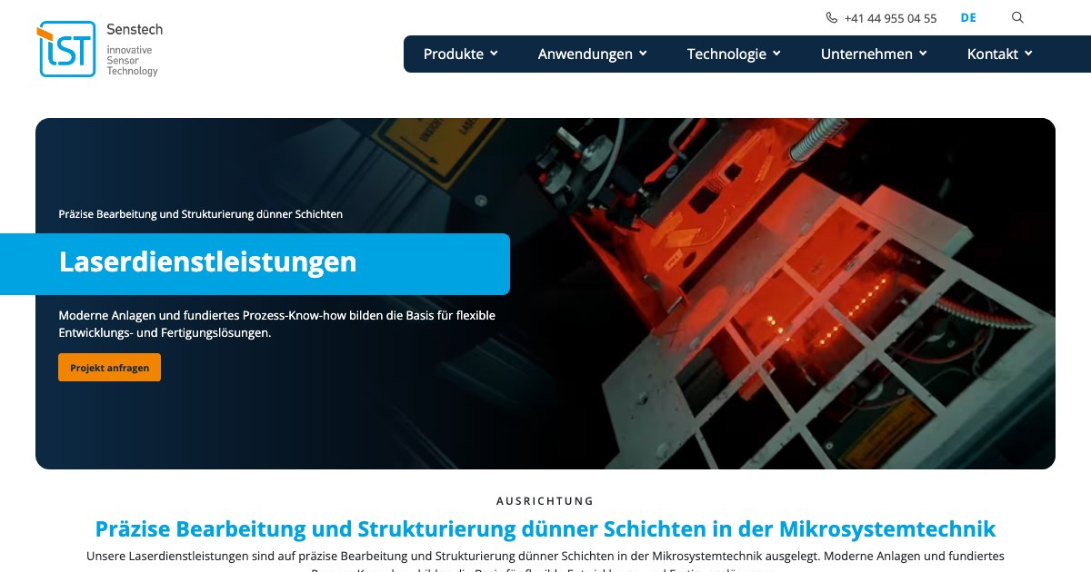 Gelaserte Sensorelemente (Strukturierung, Trimmen)