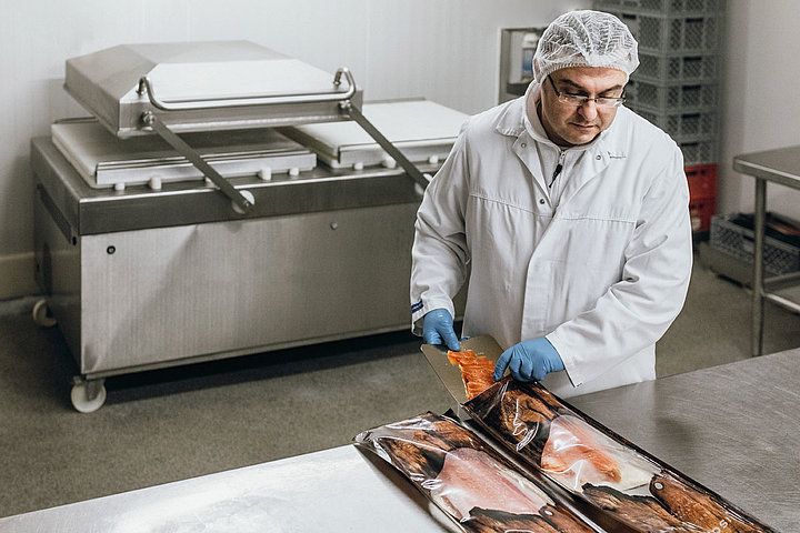 Vakuumverpackung für Fisch