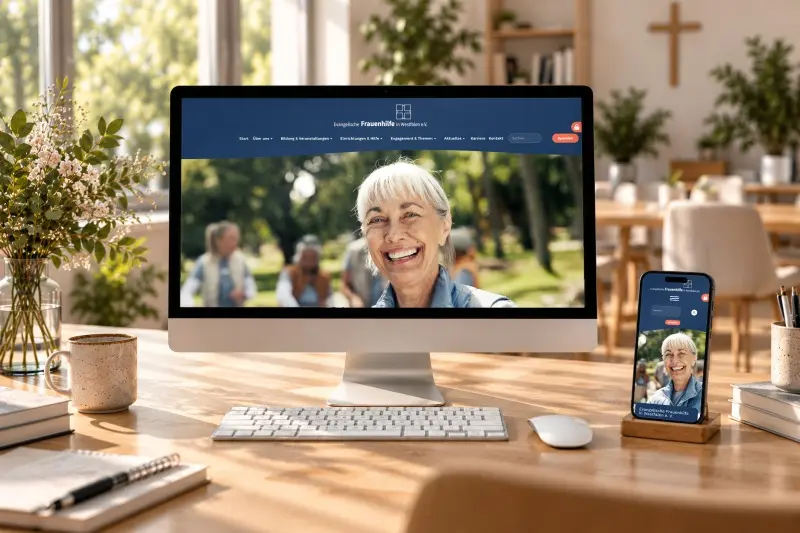 Website Evangelische Frauenhilfe in Westfalen (Mockup)