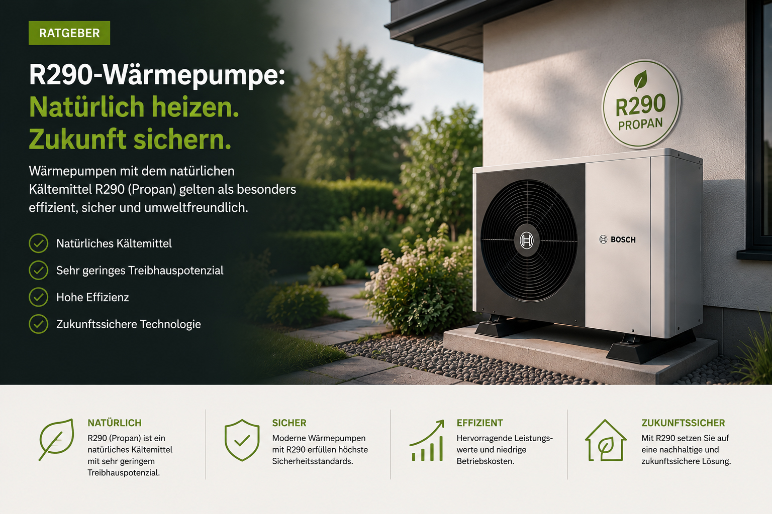 Wärmepumpe mit Kältemittel R290