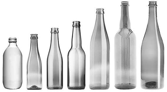 Glasflaschen (Mehrweg und Einweg)