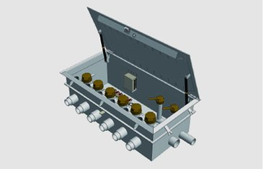 Fernfüllschrank mit Klappdeckel