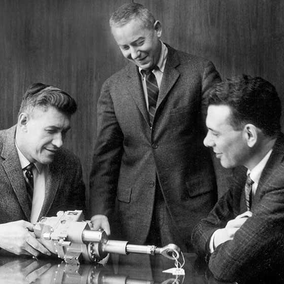 Founders Bill Moog, Lou Geyer and Ray