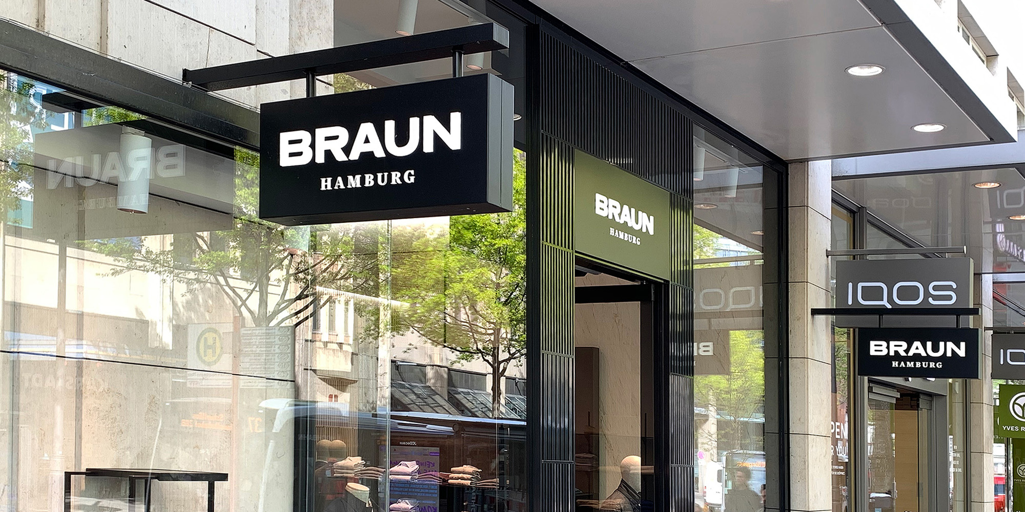 Beleuchteter Ausleger Braun Hamburg