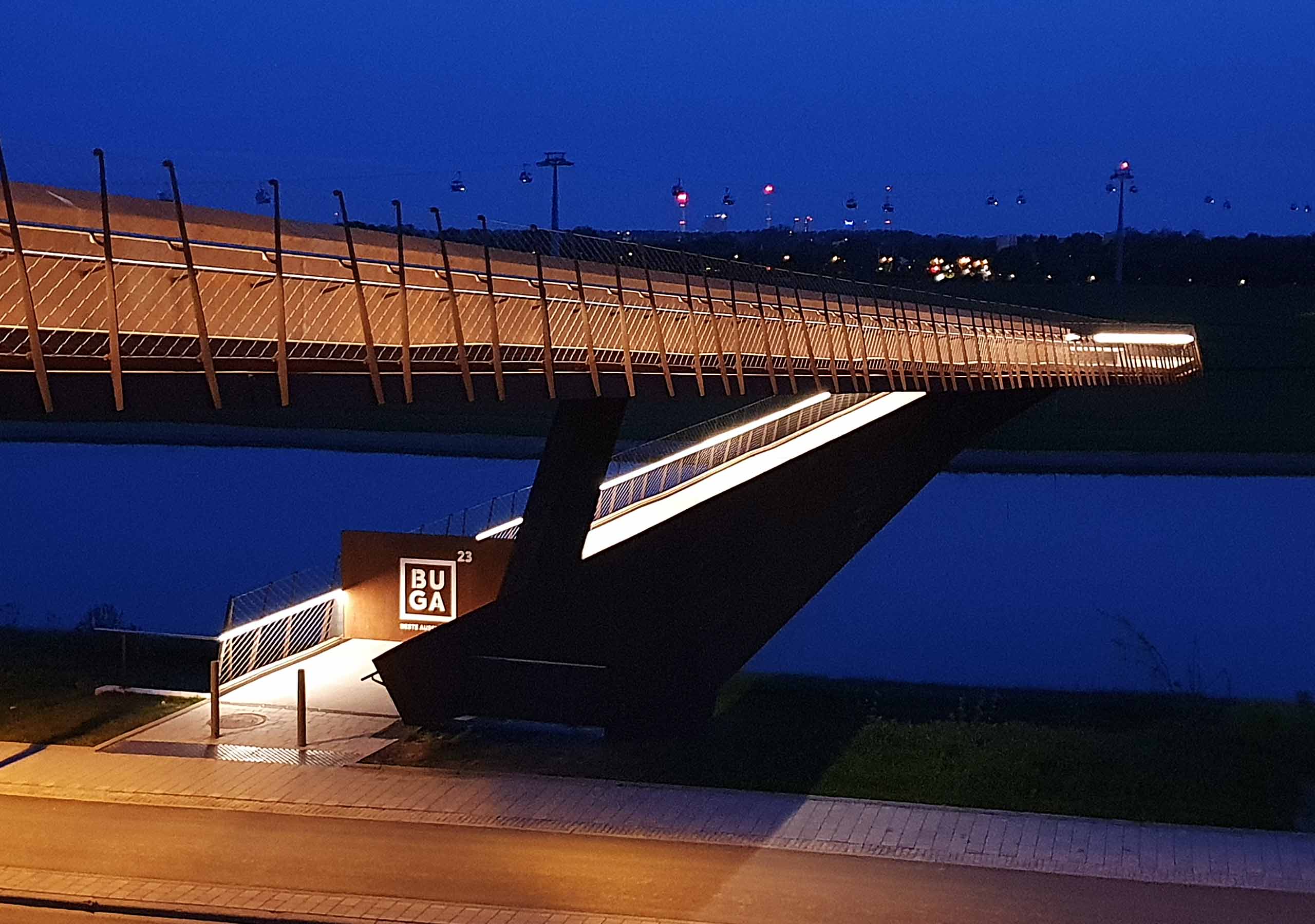 Brückenbeleuchtung BUGA Mannheim, Panoramasteg