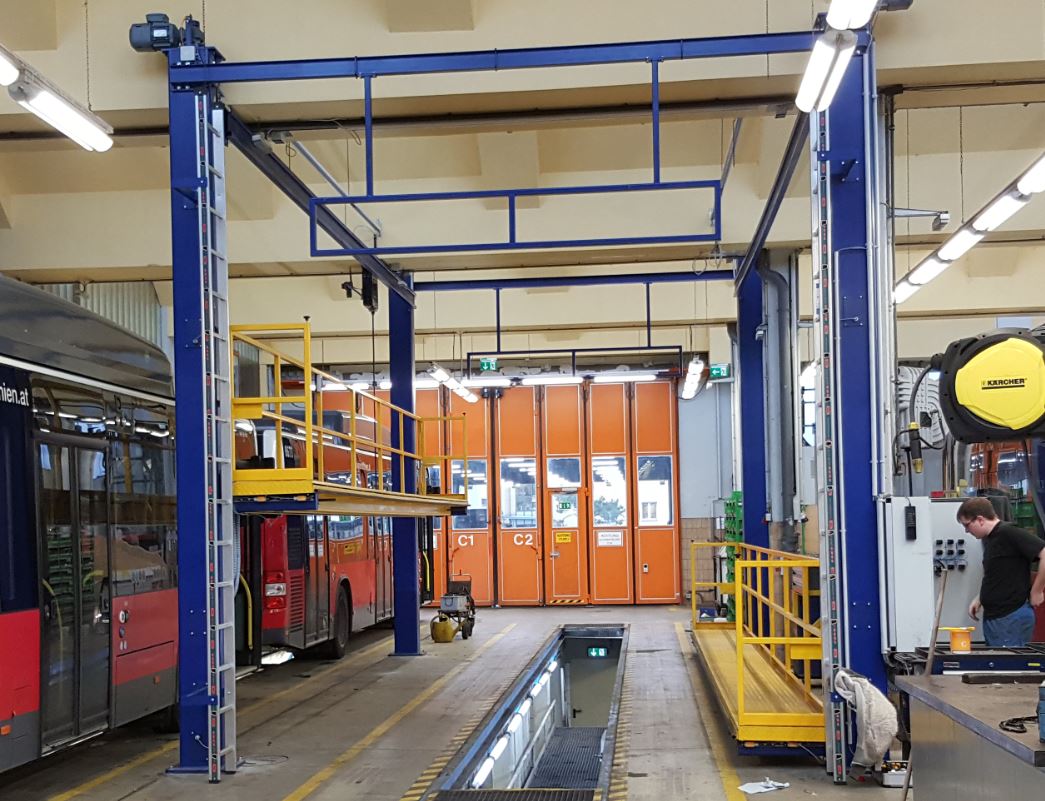 Linearhebeanlage, 11 m Länge mit Ausschub