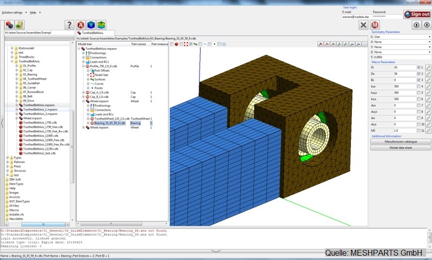 FEM-Modell eines Handlingsystems in Portalbauweise