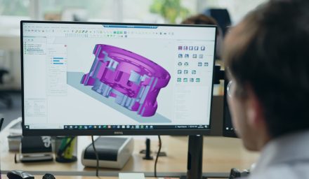 Konstruktionszeichnung eines Bauteils in Cubicure Support & Slice