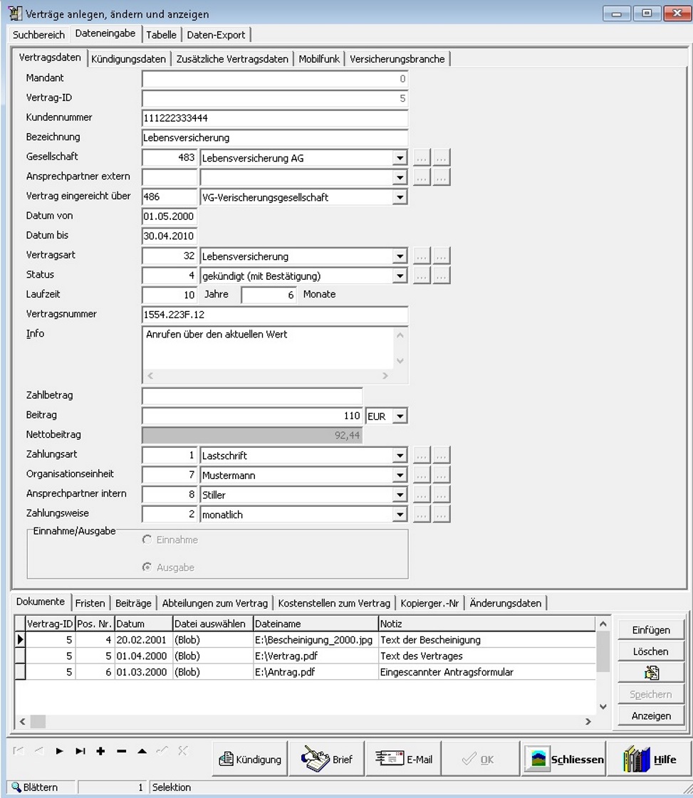 Contract Manager DiTu – Verwaltungssoftware