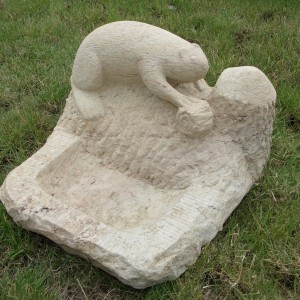 Bird bath made of Cottaer sandstone