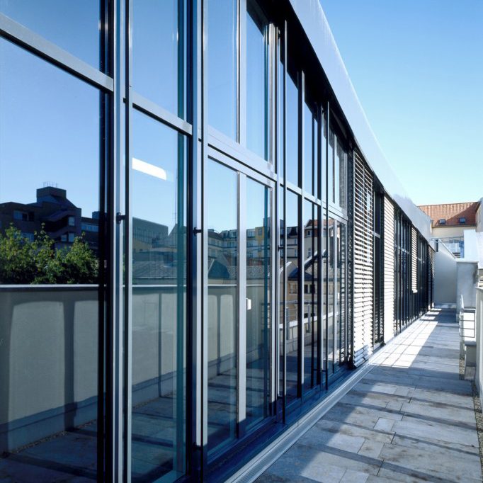 Alu-Fassade in Pfostenriegelausführung