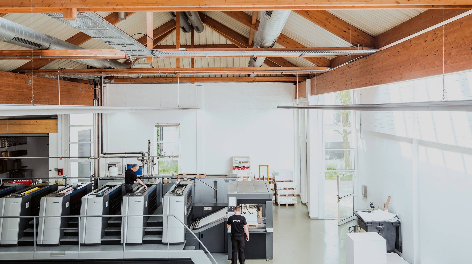 Produktionshalle der Druckerei in Essen-Kettwig