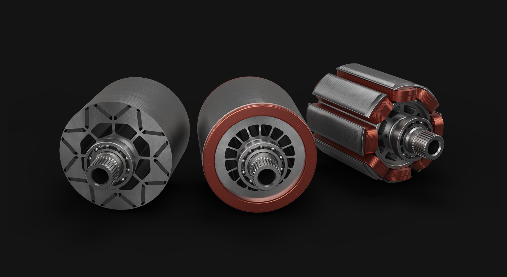 Freie Rotor-Topologie mit verteilten Wicklungen
