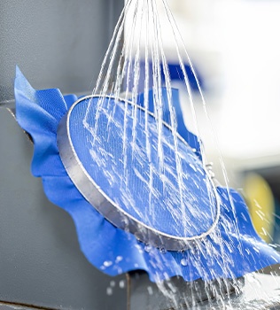 Fabric sample in the laboratory