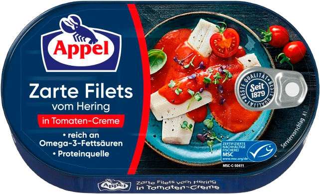 MSC herring fillets in tomato cream