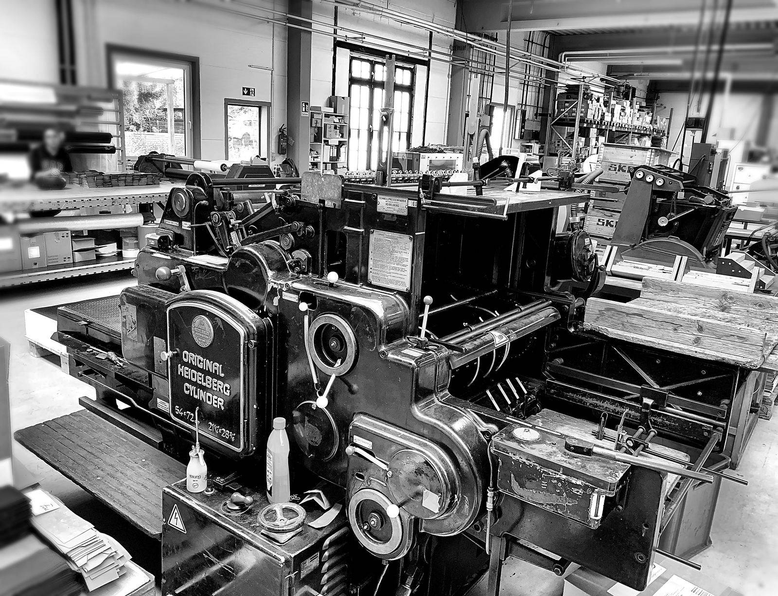 Historische Heidelberg-Zylinderpresse