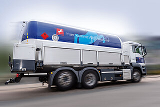 Gasbelieferung mit eigenem Fuhrpark
