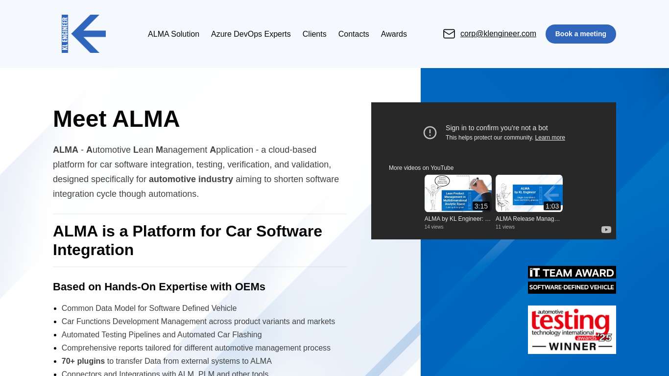 ALMA-Plattform für Car Software Integration